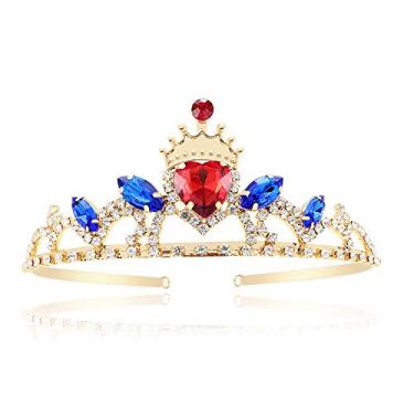 Imagem de FRTTVM Fantasia de descendente de coroa Evie, coroa de coroa, coroa dourada para festa de aniversário, acessório de fantasia