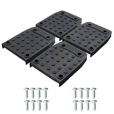 Imagem de Almofadas antiderrapantes antiderrapantes para paredes de seco, 4 peças, acolchoamento para pés com sola firme, kit de substituição, tapete de tripé de construção com parafuso, decoração interna antiderrapante