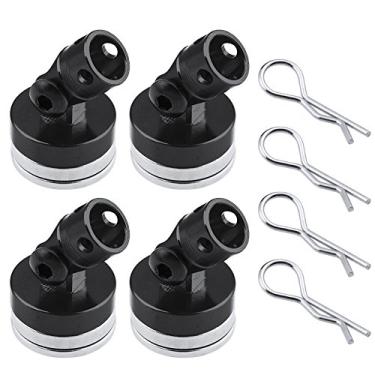 Imagem de HobbyPark Aluminum Alloy Magnetic Stealth Invisible Body Post Mount for RC Hobby Model Car (Set of 4) (Black)