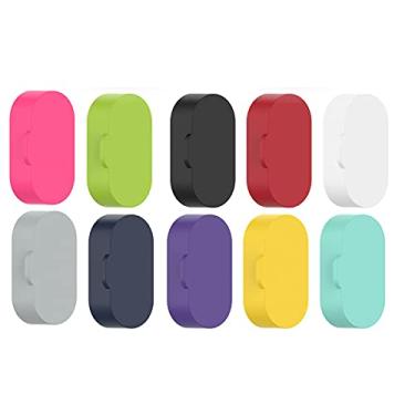 Imagem de AWADUO Plugues antipoeira para Garmin Venu 2, 10 peças de capas protetoras coloridas de silicone para Garmin Venu 2/2s/Sq/Fenxi 5x/6x Plus (silicone colorido)