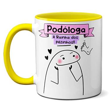 Imagem de Caneca Podóloga A Rainha Dos Pezinhos E Unha Encravada (Amarela)
