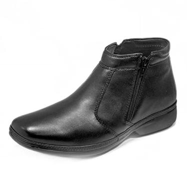 Imagem de Bota Masculina Social Pierrô Levíssima extremo conforto couro legítimo cor preta Tamanho:44;Gênero:Masculino;Cor:Preto