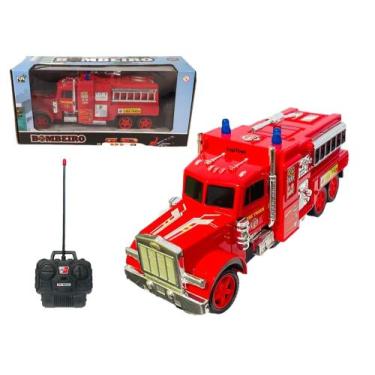 Imagem de Caminhão Bombeiro Controle Remoto Grande Fire Truck Á Pilha - Toy King