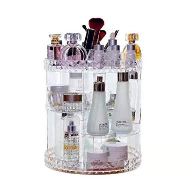 Imagem de Organizador de Maquiagem No/Brand com Rotação de 360 Graus, Transparente, Impermeável, Grande Capacidade, 6 Camadas de Altura Ajustável, Caixas de Armazenamento e Armazenamento