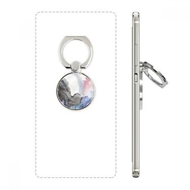 Imagem de Suporte de anel de telefone com sombreamento abstrato de tinta aquarela suporte de laço ajustável