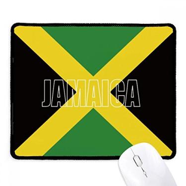 Imagem de Mousepad Jamaica com nome da bandeira do país, tapete de borracha para jogos