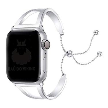 Imagem de Pulseira Aço Inoxidável Pendant, compatível com Apple Watch (Prata, 38/40/41)