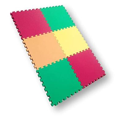 Imagem de Kit 6 Tapetes Tatames Infantil Unisex Eva 50 X 50 X 2cm 20mm AM/VV/VM/LJ