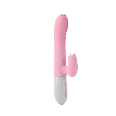 Imagem de Vibradores Sucção Telescópico Aquecimento Língua Clitóris Estimulador Ponto G 10 Velocidades Zatla Shop