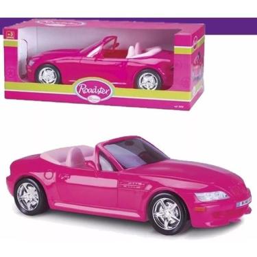 Carrinho Carro Rosa Conversível 2 Lugares De Barbie + Boneca na