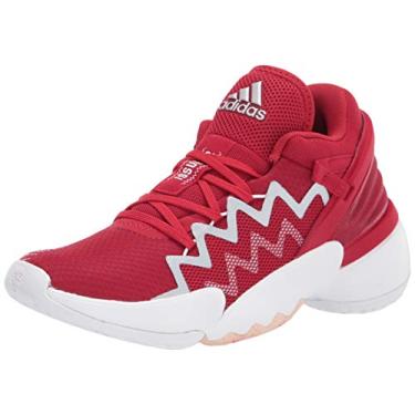 Imagem de adidas Sapato de quadra adulto unissex D.o.n. Issue 2, vermelho elétrico/branco, 35, Power Red-Whitesilver Metallic
