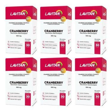 Imagem de Kit 6 Lavitan Cranberry 500Mg Com 30 Cápsulas - Cimed