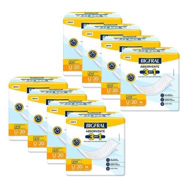 Imagem de Kit 8 Absorventes Geriátricos Bigfral Regular Plus 20un cada
