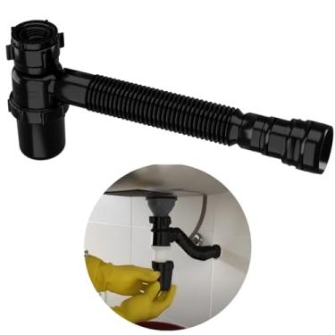 Imagem de Sifão Sanfonado Com Copo 49cm Preto | Astra