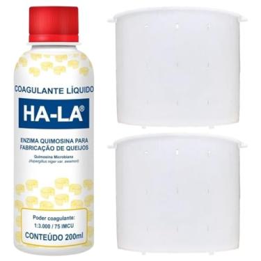 Imagem de Coalho Líquido Ha-la Coagulante + 2 Formas Fazer Queijo Caseiro Minas Frescal E Ricota 1Kg