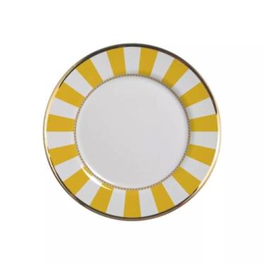 Imagem de Conjunto com 6 Pratos de Sobremesa Yellow Strip Ø21cm
