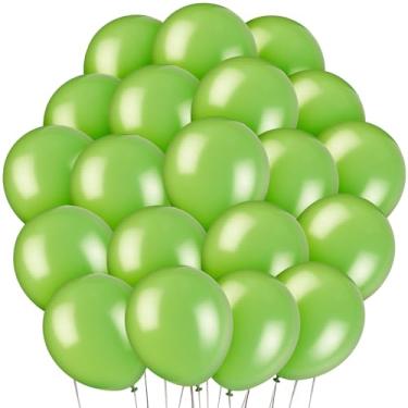 Imagem de Unique Industries Balões de látex para festa - 22,86 cm (9"), verde limão | 20 peças, 20 unidades