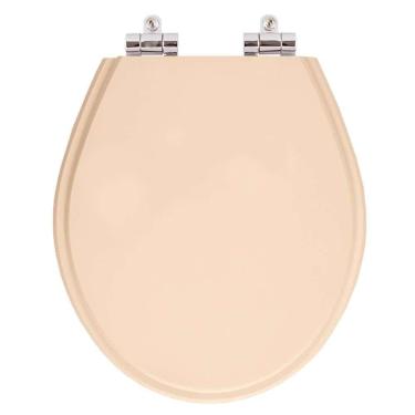 Imagem de Assento Sanitario Poliester com Amortecedor Ravena Rosa Floral para bacia Deca