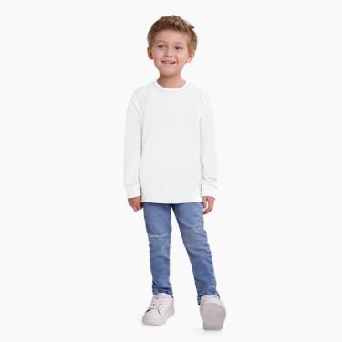 Imagem de Infantil - Camiseta Básica Menino Milon Manga Longa Branco  menino