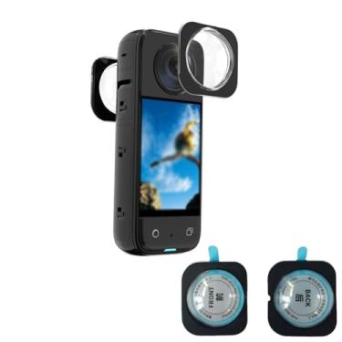 Imagem de Protetor de lente aderente compatível com Insta360 X3 vidro temperado óptico protetor de lente de câmera tampa protetora adequada para acessórios Insta 360 X3 dureza 9H