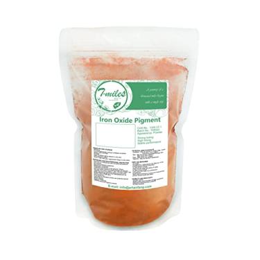 Imagem de T-MILES Óxido de ferro laranja, pigmento mineral de óxido de ferro laranja, pigmentos para pintura artística e decorativa, concreto, argila, calcão, gesso, alvenaria e produtos de pintura