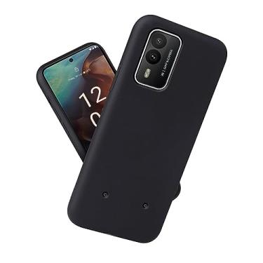 Imagem de Capa para celular Nokia XR21 5G - Capa de telefone de silicone macio fino preto fosco à prova de choque capa protetora de corpo inteiro para Nokia XR21 5G capa (6,5 polegadas) - preta