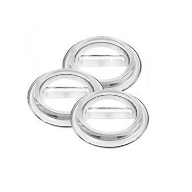 Imagem de Lucite Piano Caster Cups, Transparente, Conjunto de 3 para Grand Pianos - Praticamente Indestrutível