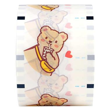 Imagem de JIAWANSHUN Rolo de filme selador de xícara de chá, rolo de filme de selagem de papel para copo de plástico e papel 90-105 mm (3,55 "-4")