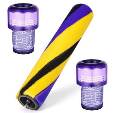 Imagem de Barra de escova macia compatível com aspirador de pó portátil fino Dyson V12 Detect, com 2 pacotes de filtros HEPA V12, substituição para peças nº 971634-01