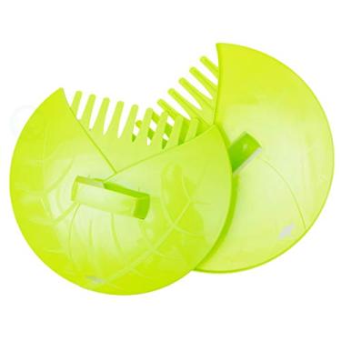 Imagem de Gardenised Par de colheres de folha, ancinhos de mão para limpeza de gramado e jardim (QI003286)