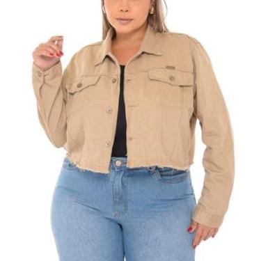 Imagem de Jaqueta Jeans Feminina Parka Plus Size Casaco Longo Gg-Feminino
