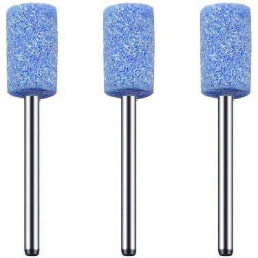 Imagem de Kit 3 Ponta Montada 10Mm Rebolo Azul Haste 3Mm Mini Retífica