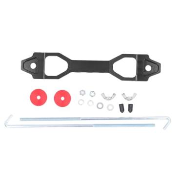 Imagem de Bateria Amarrar Kit Liga de Alumínio Bateria Amarrar Suporte Bandeja de Bateria para Suporte de Montagem de Bateria de Carro Segurar Acessórios de Bloqueio (Preto)