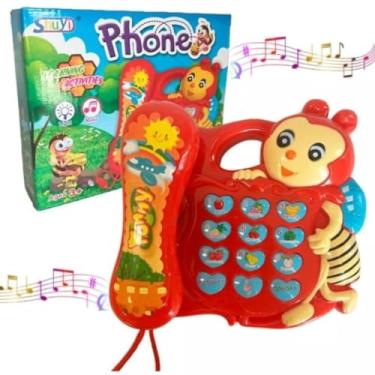 Imagem de Brinquedo Musical Bebe TELEFONE ABELHA UNICORNIO infantil kids com luz e som MUSICAS piano BANDINHA didático educativo interativo TELEFONINHO ANIMAIS CELULAR TECLADO 12 teclas