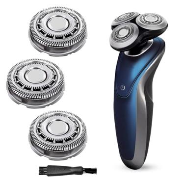 Imagem de Lâminas de substituição de cabeça SH60 Série 6000 compatíveis com lâminas de barbear elétricas Philips série 6000 de substituição para escova de limpeza de barbeador série 6000 para S6880/81 S6810/82