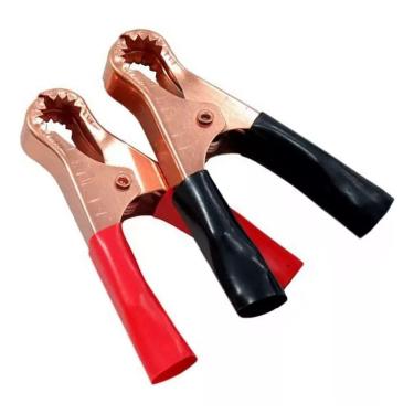 Imagem de Garra Para Bateria Carga Chupeta 200A 1 Par  ( PRETA E VERMELHA)