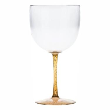 Imagem de Kit 15 Taças Gin/Vodka Bicolor 580ml Acrílica - Aloha (Pé Dourado)