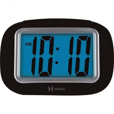 Imagem de Despertador Digital Preto Herweg 2976 único