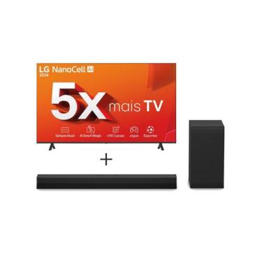 Imagem de Combo Smart TV LG NanoCell NANO80 4K de 86" + Soundbar LG S40T, 86"