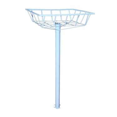 Imagem de Lixeira de Rua Calçada Parque Cesto Raso Branca 112x60x45cm