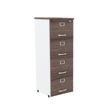 Imagem de Arquivo 04 Gavetas P25 Pandin 1,30 M Walnut e Branco