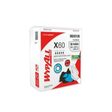Imagem de Pano Wipe Wypall p/ Limpeza Multiuso X60 (29x34) C/50 panos - Kimberly