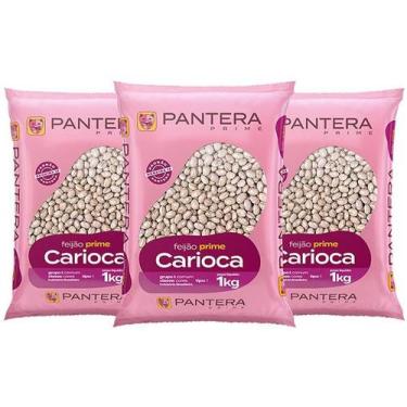 Imagem de Kit 3 Un. Feijão Carioca Cores Pantera Prime Sem Glúten 3 Kg