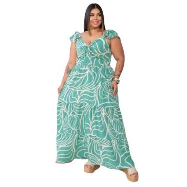 Imagem de Vestido Longo Estampado Manguinha G1g2g3 E G4 1 geração - Reyn Store, 