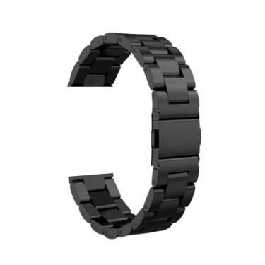 Imagem de Pulseira Aço Inox Compatível Hello Watch 3 Plus Ultra - Poolsy, Preta 