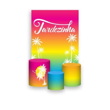 Imagem de Painel De Festa Vertical 1,50 x 2,20 + Trio De Capas Cilindro - Tardez