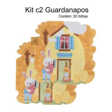 Imagem de Kit c2 Pc Guardanapo Papel Páscoa Decorado Festa 33x33cm - MultiA, Ovo