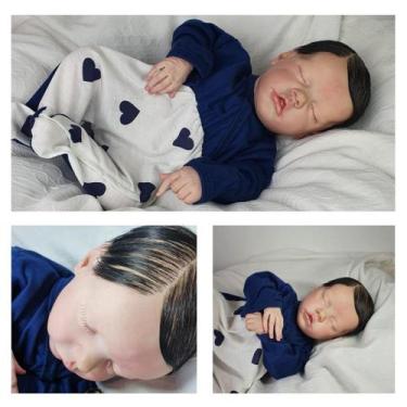 Imagem de Bebê Reborn Dormindo 35 cm Pronta Entrega - Mundo Azul e Rosa