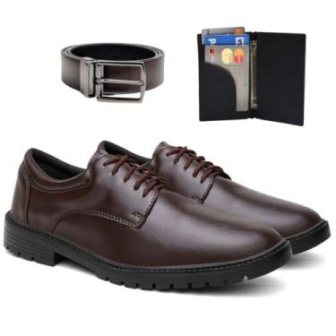 Imagem de Sapato Oxford Masculino Social Casual Fino Elegante MARROM - L A J U P