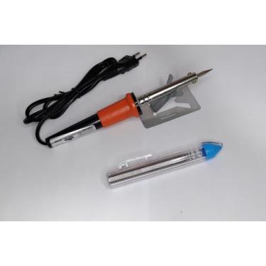 Imagem de Kit ferro de solda 220v 60w e estanho - Eda